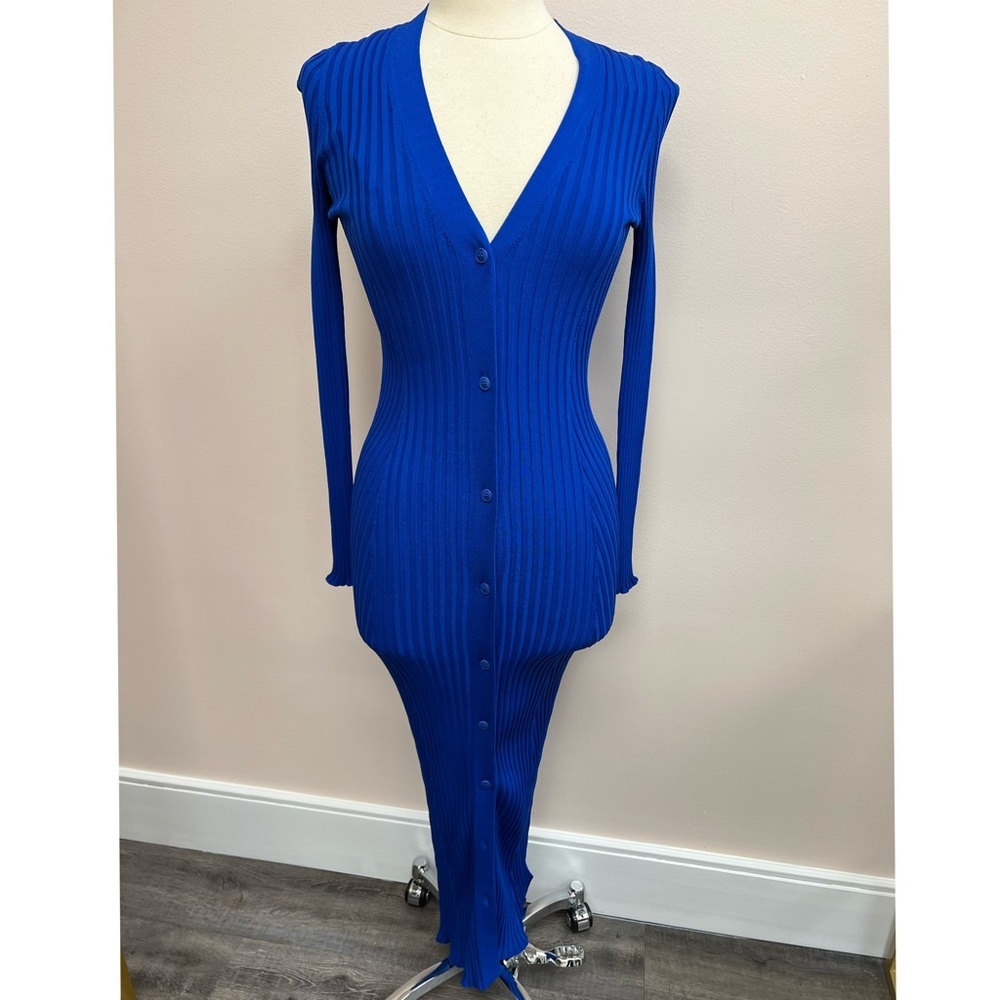 Ted Baker Longline Cardigan in Bright Blue
